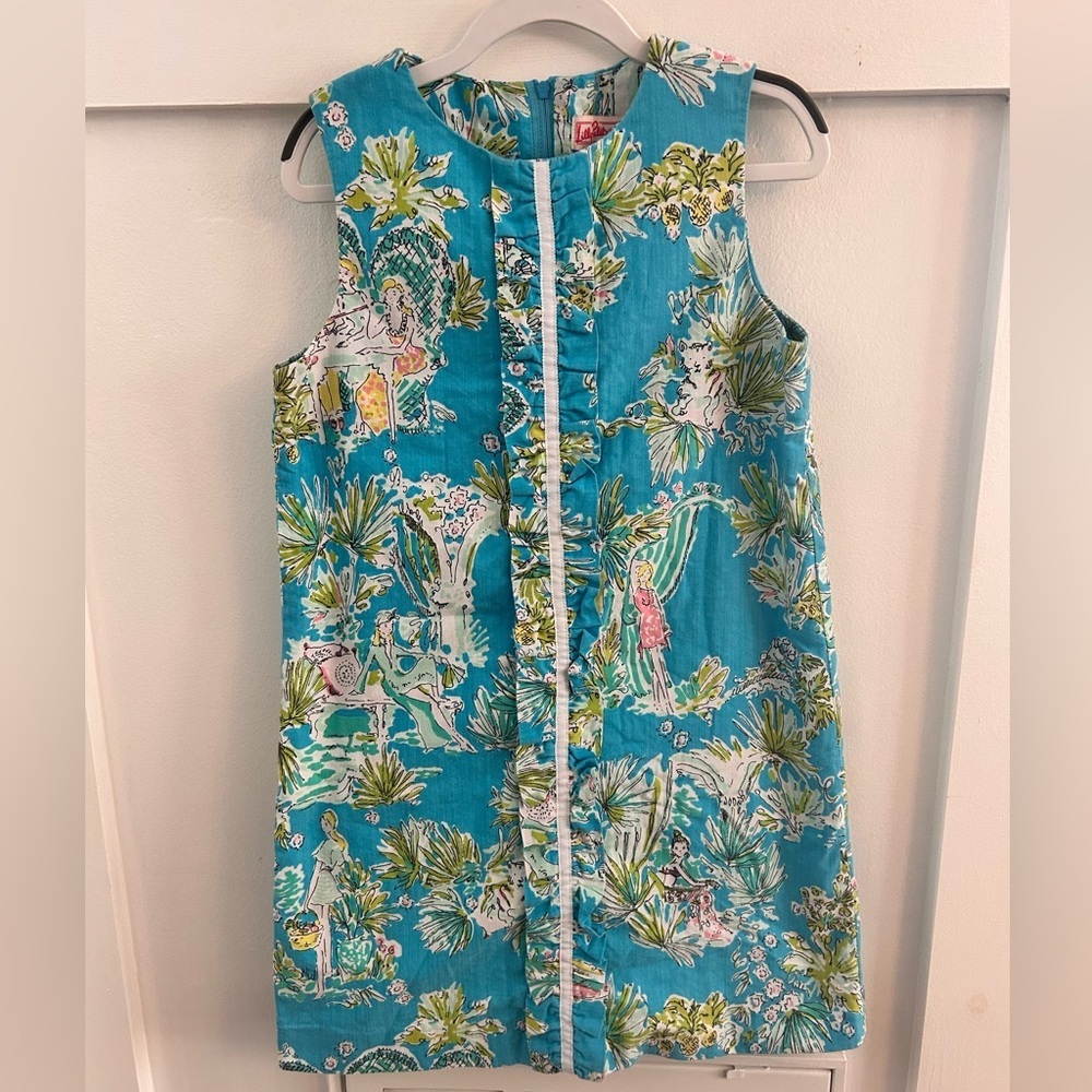 Lilly Pulitzer Originals Girls Shift Dress Size 12 Jungle Glam